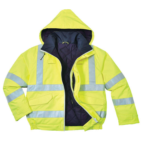 S773 Bizflame Hi Vis Antistatic Flame Resistant Bomber Jacket (5036108207091)