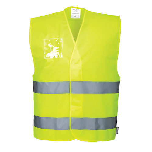 C475 Hi Vis Two Band Dual ID Holder Vest (5036108214648)