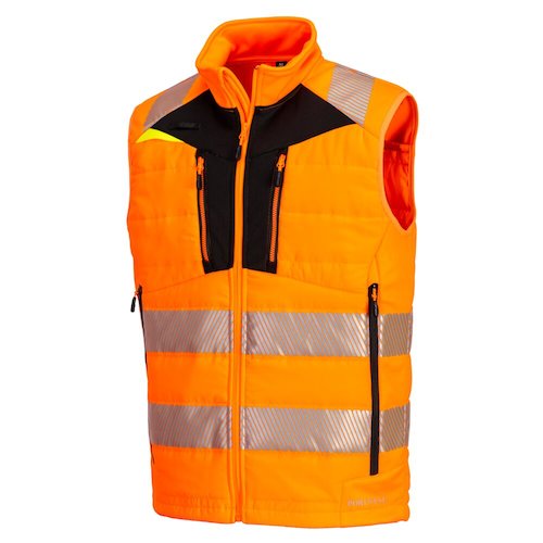 DX479 Hi Vis Hybrid Baffle Bodywarmer (5036108389001)