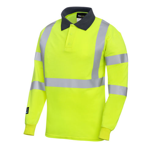 5286 Flame Resistant Arc Flash HiViz L/S Polo Shirt (5060301886579)