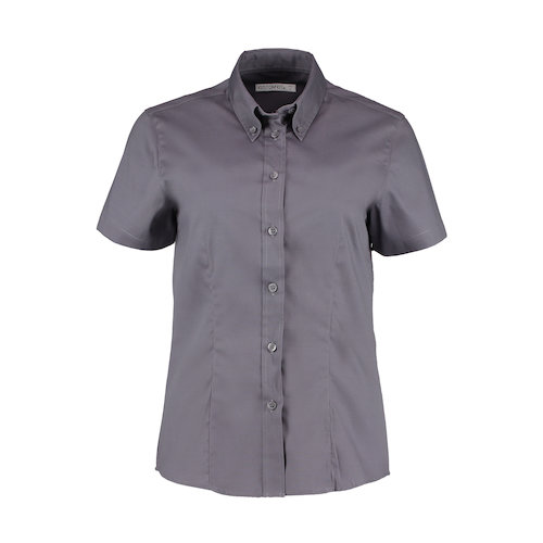 KK701 Ladies Corporate Oxford  Short Sleeve Blouse (KK701CHAR8)