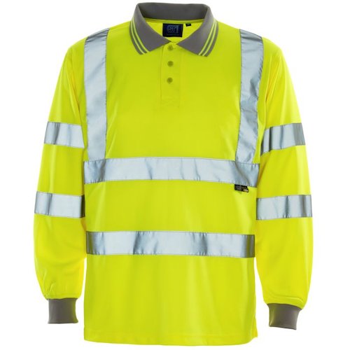HiViz Long Sleeve Bird Eye Polo Shirt (808000)