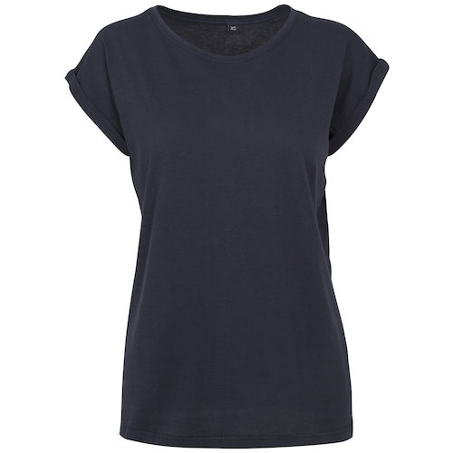 BY021 Ladies Extended Shoulder T Shirt (BY021NAVYXS)