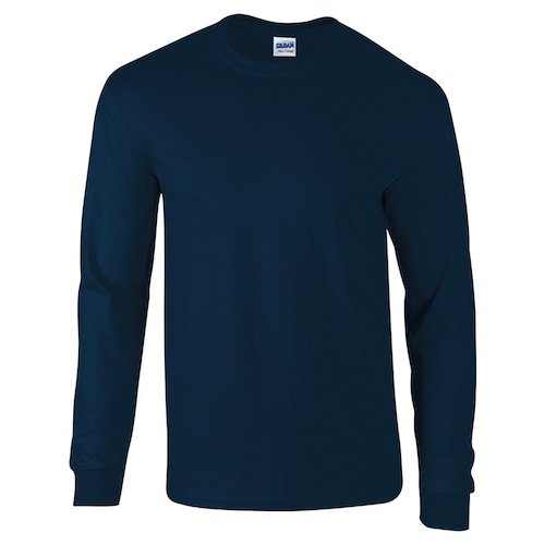 GD014 Ultra Cotton™ Long Sleeve T Shirt (GD014NAVYS)