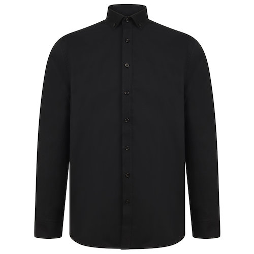 HB512 Long Sleeved Oxford Shirt (HB512BLACSS)