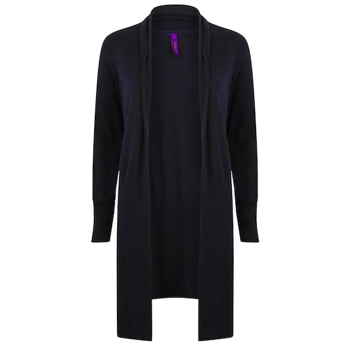 HB719 Ladies Longline Open Cardigan (HB719NAVYS)