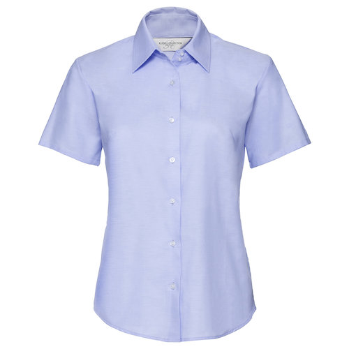 J933F Ladies Short Sleeved Oxford Shirt (J933FOBLUXS)
