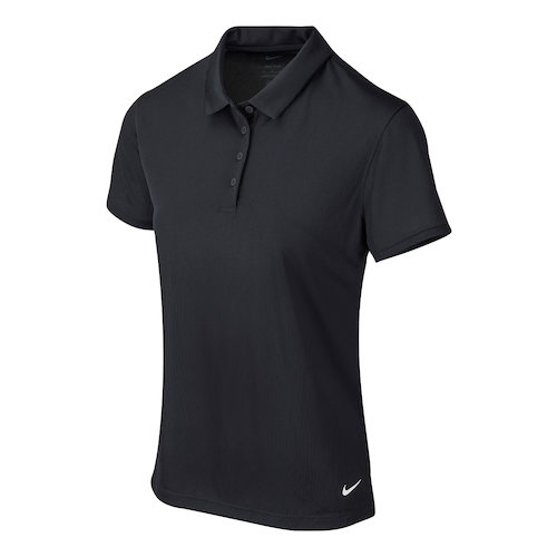 NK344 Ladies Nike Victory Solid Poloshirt (NK344BKWHS)