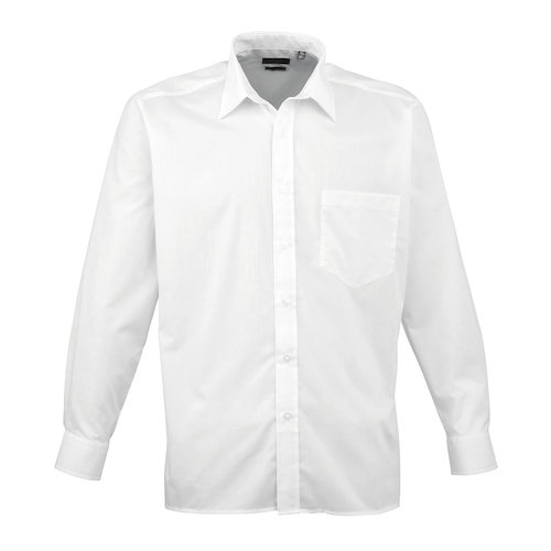 PR200 Long Sleeve Poplin Shirt (PR200WHIT14.5)