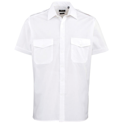 PR212 Short Sleeve Pilot Shirt (PR212WHIT14.5)