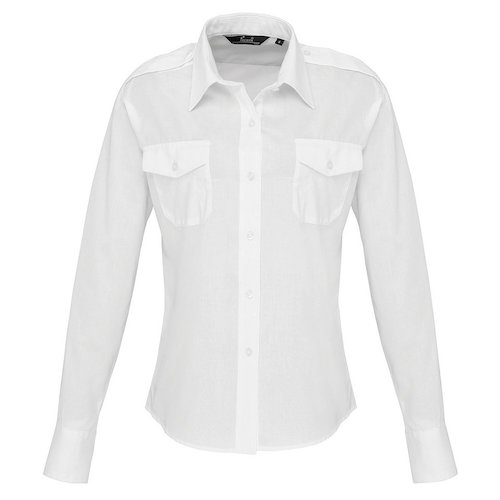 PR310 Ladies Long Sleeve Pilot Shirt (PR310WHIT8)