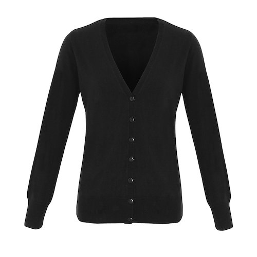 PR402 Ladies Essential Acrylic Cardigan (PR402BLAC10)