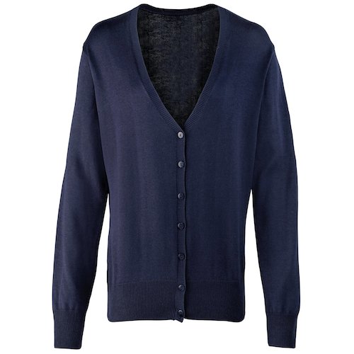 PR697 Ladies Button Through Knitted Cardigan (PR697NAVY8)