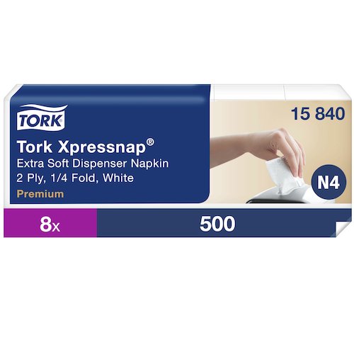 Tork Xpressnap® Extra Soft White Dispenser Napkin (AJ070-W)