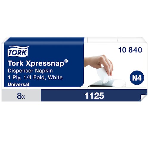 Tork Xpressnap® Extra Soft White Dispenser Napkin (AJ072-W)