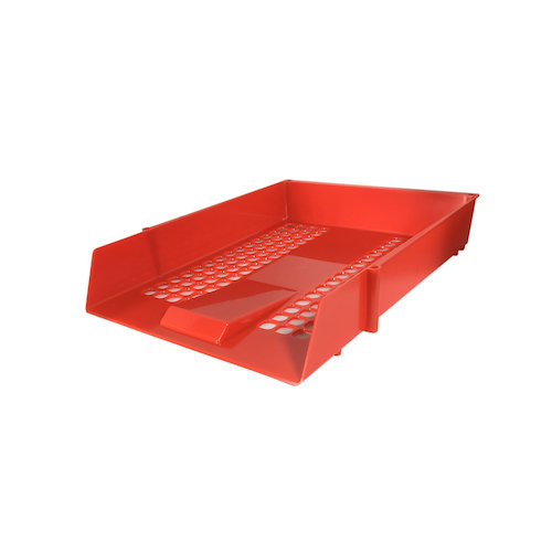 ValueX Deflecto Letter Tray A4/Foolscap Portrait Red (10107DF)