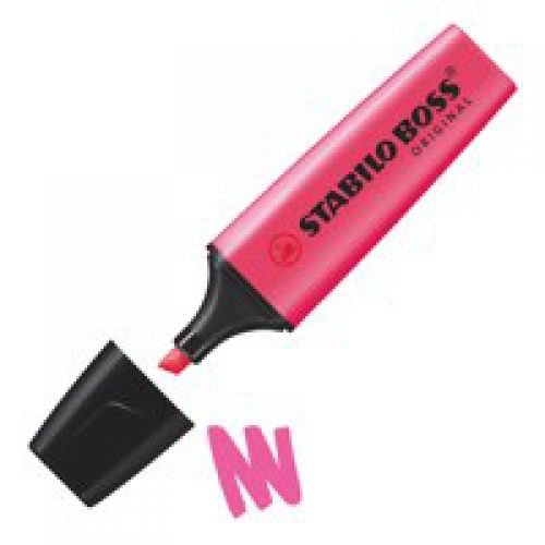 Stabilo Boss Highlighters Chisel Tip 2 5mm Line Pink (10136ST)