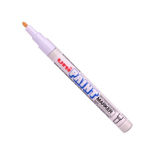 Uni PX 21 Paint Marker Fine Bullet Tip 1.2mm Line White (Pack 12) (10389UB)