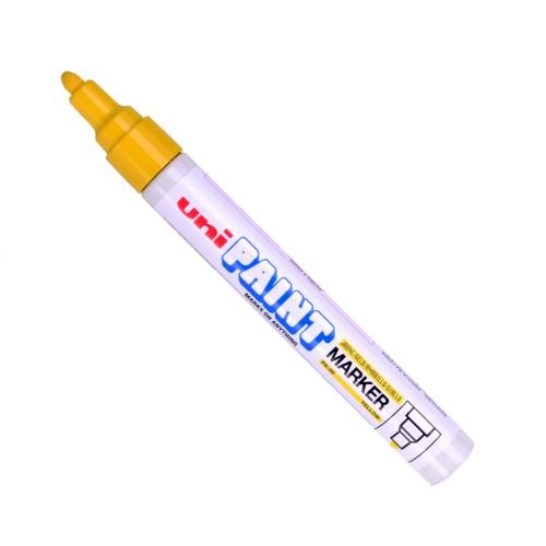 Uni PX 20 Paint Marker Medium Bullet Tip 1.8 2.2mm Yellow (Pack 12) (10417UB)