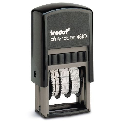 Trodat Printy 4810 Budget Mini Dater Stamp Self inking 20x3.8mm Black (10715TD)