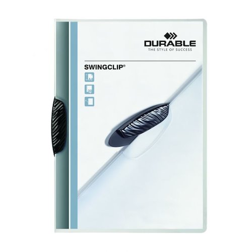 Durable Swingclip Folder Polypropylene Capacity 30 Sheets A4 Black (10810DR)