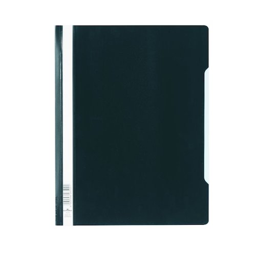 Durable Clear View Folder Plastic with Index Strip Extra Wide A4 Black (10859DR)