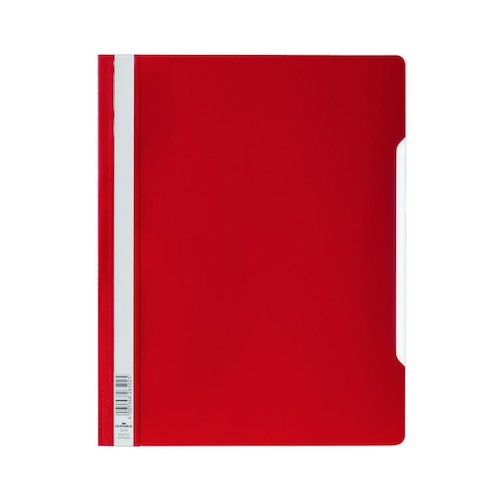 Durable Clear View Folder Plastic with Index Strip Extra Wide A4 Red (10866DR)