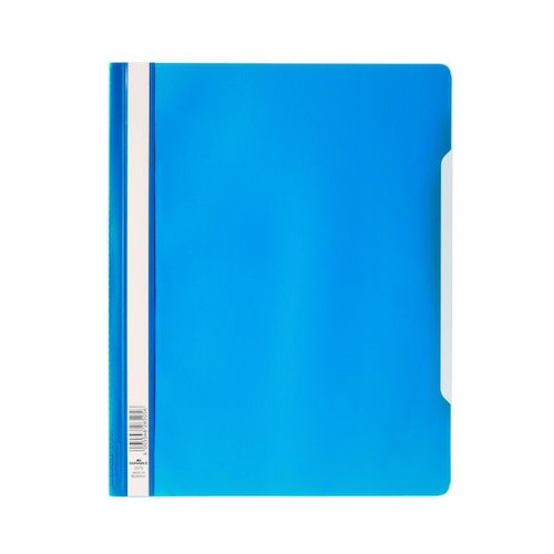 Durable Clear View Folder Plastic with Index Strip Extra Wide A4 Blue (10880DR)