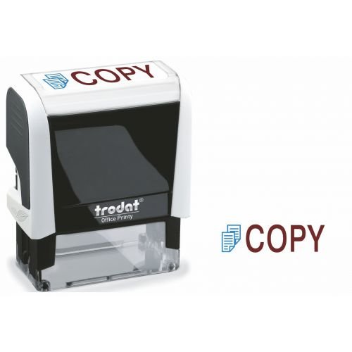 Trodat Office Printy 4912 Self Inking Word Stamp COPY 46x18mm Blue/Red Ink (11030TD)