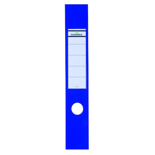Durable Ordofix Spine Labels 390x60mm Self adhesive PVC for Lever Arch File Blue (11055DR)