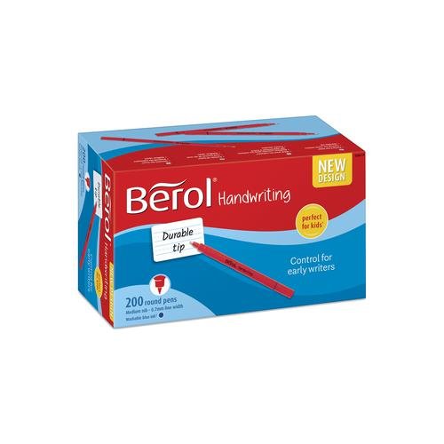 Berol Handwriting Pen 0.6mm Line Blue (Pack 200) (11158NR)