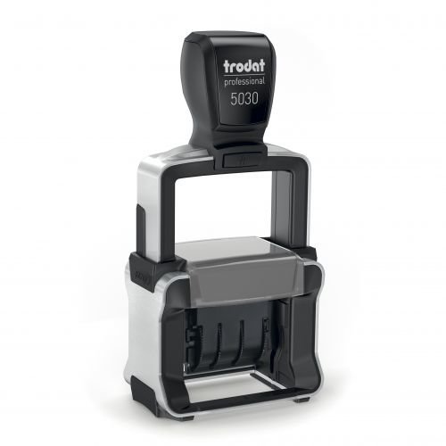 Trodat Professional 5030 Self Inking Date Stamp 26x4mm Black Ink (11177TD)