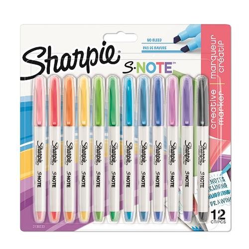 Sharpie S Note Creative Permanent Marker Chisel Tip (11186NR)