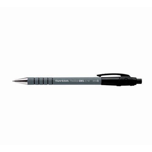 Paper Mate Flexgrip Gel Rollerball Pen 0.7mm Line Black (Pack 12) (11207NR)