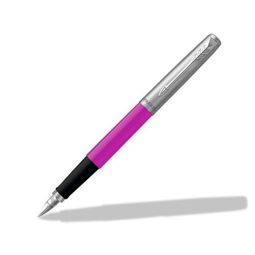 Parker Jotter Fountain Pen Magenta/Stainless Steel Barrel Blue and Black Ink (11302NR)