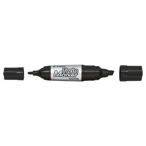 Pilot Begreen Permanent Marker Twin Tip Jumbo 1mm and 3.5 6.5mm Line Black (Pack 10) (11585PT)
