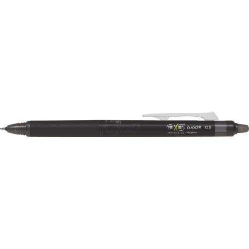 Pilot FriXion Synergy Point Clicker Erasable Retractable Gel Rollerball Pen 0.5mm Tip 0.25mm Line Black (Pack 12) (11613PT)