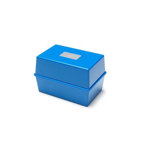 ValueX Deflecto Card Index Box 5x3 inches / 127x76mm Blue (12080DF)