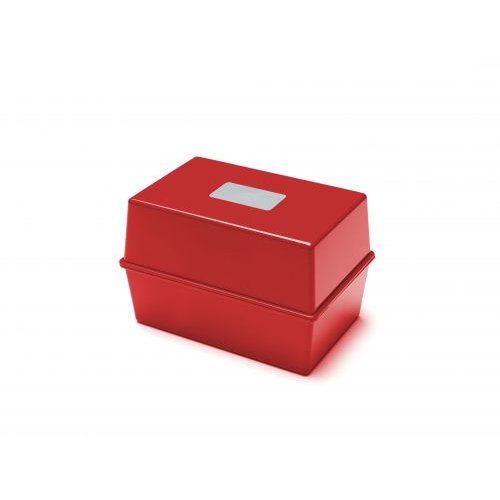 ValueX Deflecto Card Index Box 5x3 inches / 127x76mm Red (12094DF)