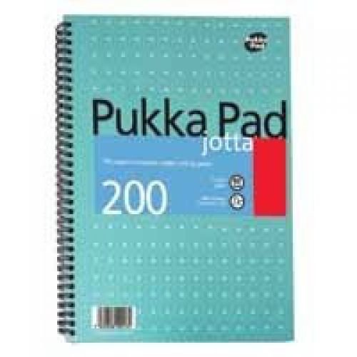 Pukka Pad Jotta A5 Wirebound Card Cover Notebook Ruled 200 Pages Metallic Green (Pack 3) (13024PK)