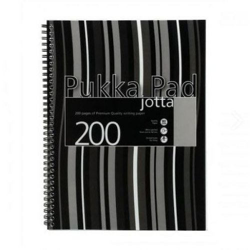 Pukka Pad Jotta Notebook Poly Wirebound 80gsm Ruled Perforated 200pp A5 Black (13066PK)