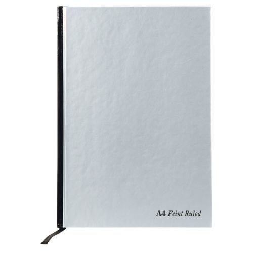 Pukka Pad Notebook Casebound Hardback 90gsm Ruled Margin 192pp A4 Silver (13157PK)
