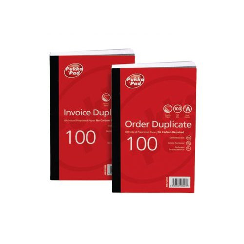 ValueX 210x130mm Duplicate Order Book Carbonless 1 100 Taped Cloth Binding 100 Sets (Pack 5) (13248PK)
