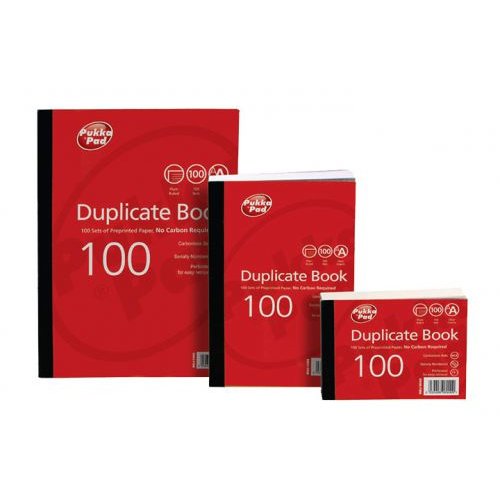 ValueX 105x130mm Duplicate Book Carbonless Ruled 1 100 Taped Cloth Binding 100 Sets (Pack 5) (13269PK)