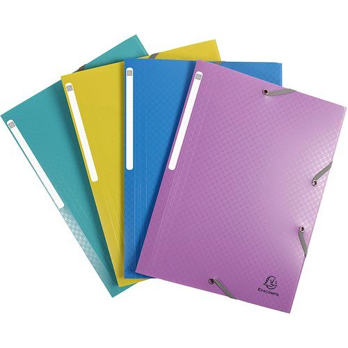 Forever Young Elasticated 3 Flap Folder PP A4 Assorted (Pack 4) 55190E (13553EX)