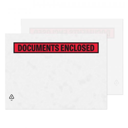 Blake Purely Packaging Document Enclosed Wallet C5 235x175mm Peel and Seal Printed Clear (Pack 1000) (13728BL)
