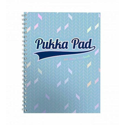 Pukka Pad Glee Jotta A4 Wirebound Card Cover Notebook Ruled 200 Pages Light Blue (Pack 3) (13794PK)