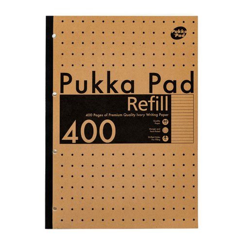 Pukka Kraft A4 400 Page Refill Pads (Pack 5) 9568 KRA (13997PK)