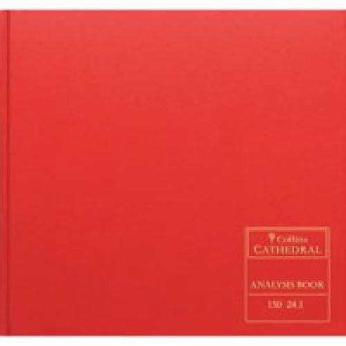Collins Cathedral Analysis Book Casebound 297x315mm 9 Cash Column 96 Pages Red 150/9.1 (14417CS)