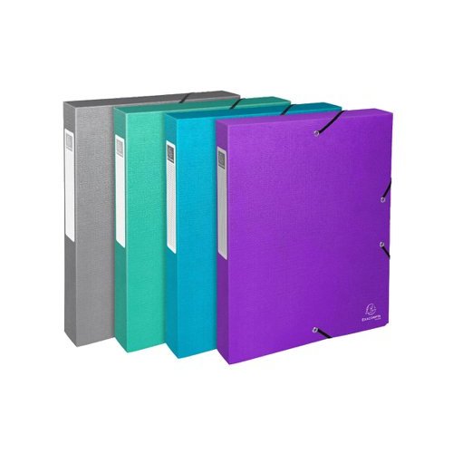 Teksto Filing Box A4 40mm Spine Assorted Colours (Pack 8) 59640E (15726EX)